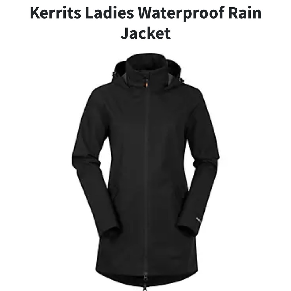 Kerrits Black Waterproof Rain Jacket XS EUC